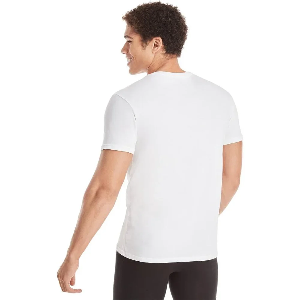 Mens Ultimate Comfort Fit Undershirt, Men’s Crewneck Stretch-Cotton T-Shirt, 4-P